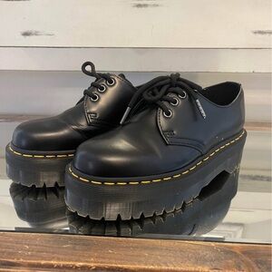 Dr. Martens Black Platform Shoes with Chunky Sole